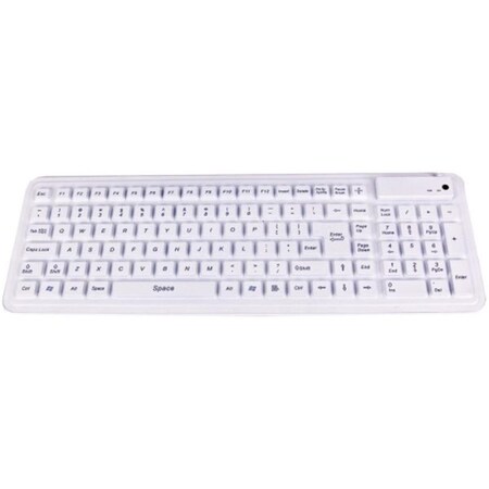 Skilledpower SEAL GLOWTM MEDICAL GRADE SILICONE KEYBOARD - BACKLIT  DISHWASHER SAFE w/ ANTIMIC SK841116
